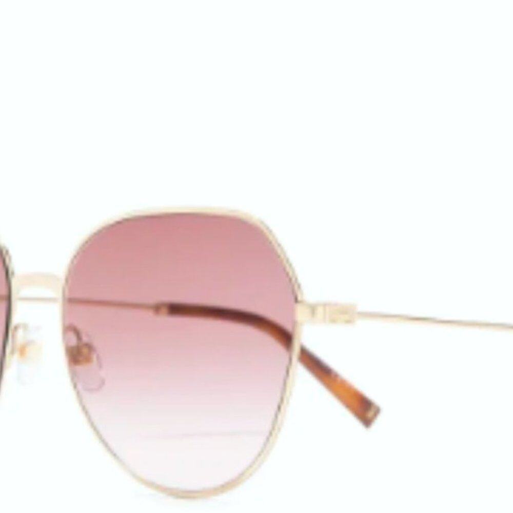 Givenchy 60mm Gradient Sunglasses Gold Pink - Picture 4 of 9